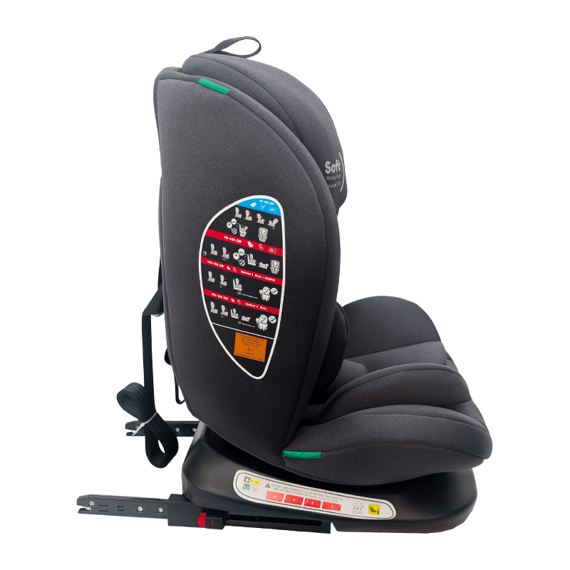 OG801A ECE R129 ISIZE Tempat duduk kereta bayi 40-150cm Isofix Tempat Keselamatan Kanak-kanak 360 darjah berputar besar untuk kanak-kanak
