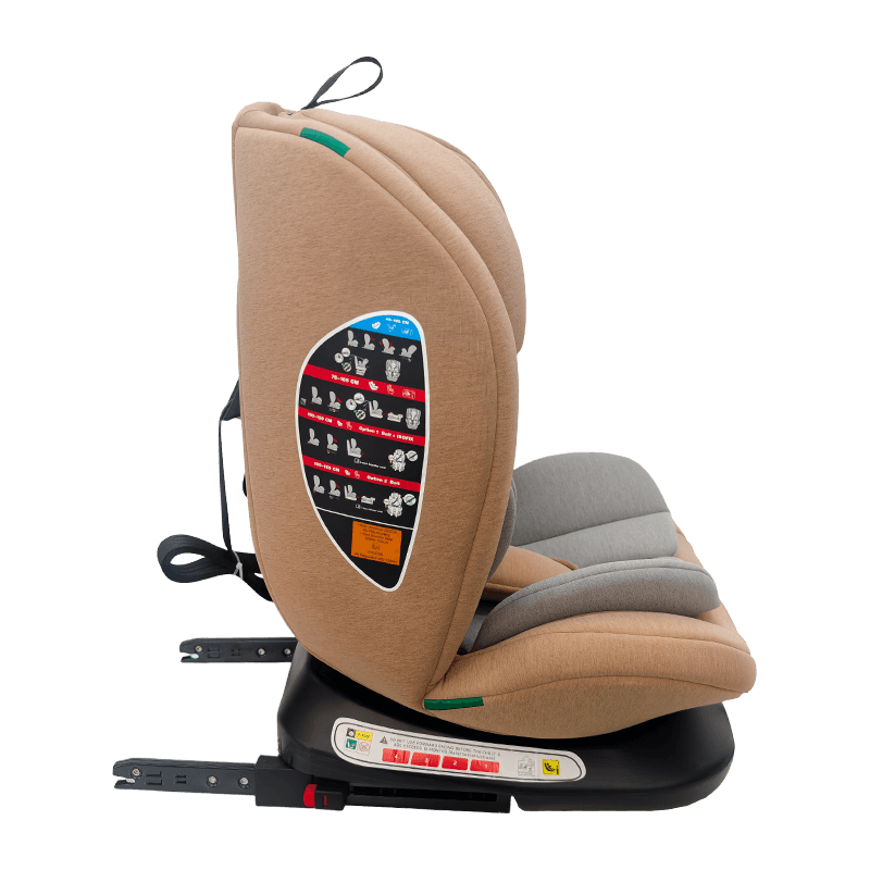 OG801A ECE R129 ISIZE Tempat duduk kereta bayi 40-150cm Isofix Tempat Keselamatan Kanak-kanak 360 darjah berputar besar untuk kanak-kanak