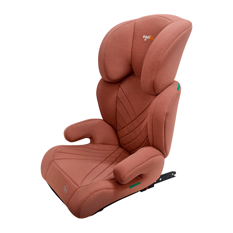 OG301 dengan kerusi kereta Isofix, kumpulan 2 3 kerusi kereta, booster dilipat, merah jambu dengan embossing