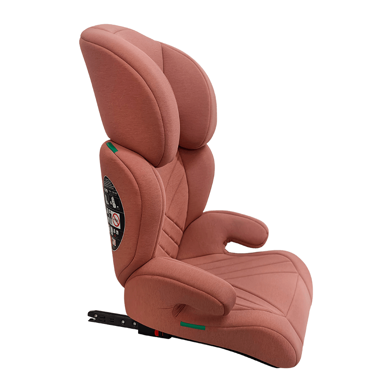 OG301 dengan kerusi kereta Isofix, kumpulan 2 3 kerusi kereta, booster dilipat, merah jambu dengan embossing